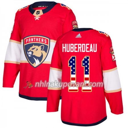 Florida Panthers Dresy Jonathan Huberdeau 11 2017-2018 USA Flag Fashion Černá Adidas Authentic - Pánské